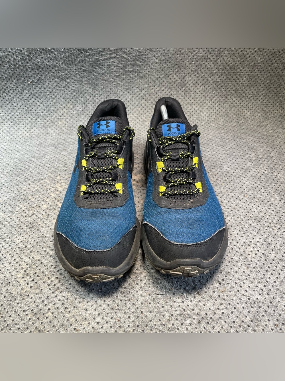 Under Armour Toccoa Trail Blue Black Shoes Size 12 Men’s - Picture 3 of 11
